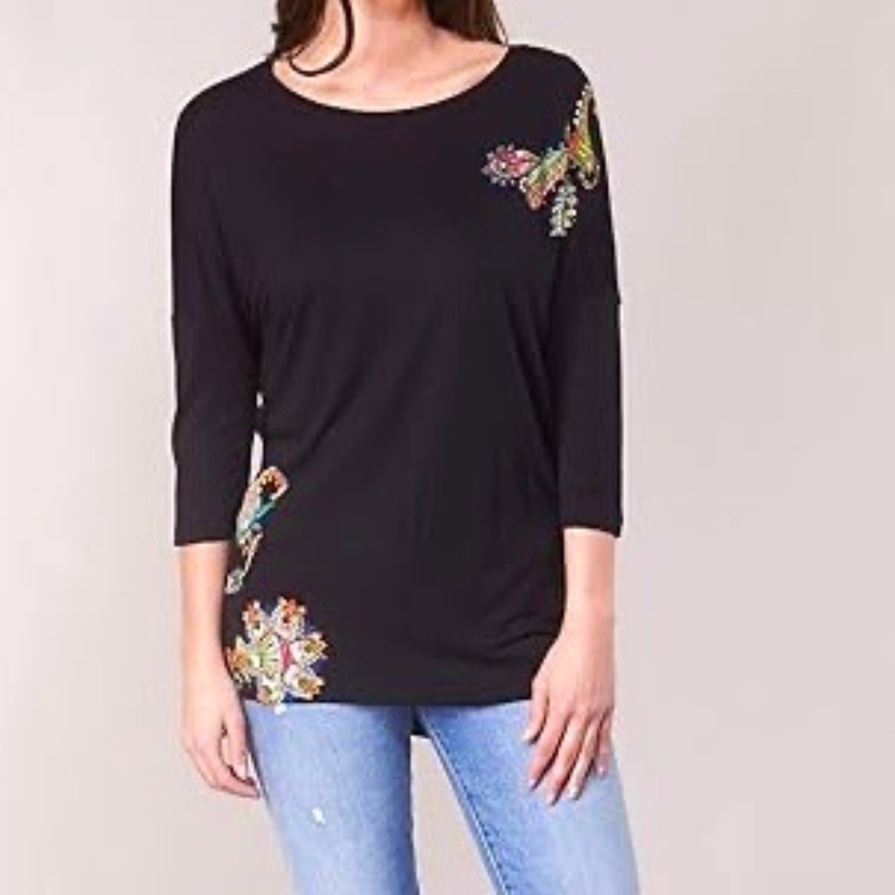 Desigual Nai Oriental Bright Detail Top